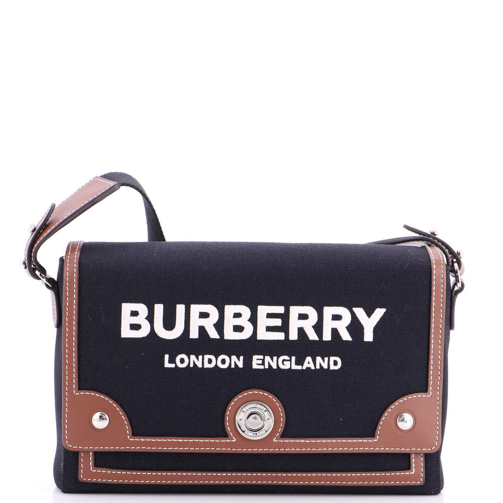 Burberry Note Crossbody Bag Canvas With #255315B73B - Picture 1 of 7